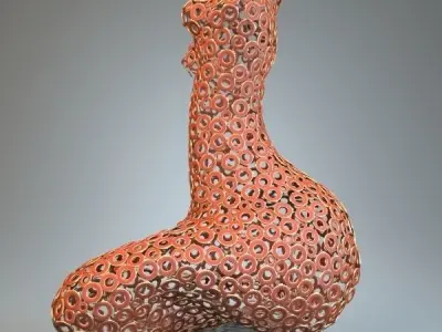 Sculpture Woman of the rings 3D model