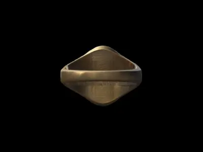 High 3d Render Artificial Signet Ring 3D model