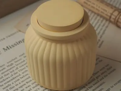 Striped Candle Holder 3D print model