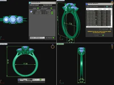 Diamond Jewelry Women Ring 3D print model 3D print model