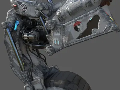 ORBITRON mono-Flux Low-poly 3D model