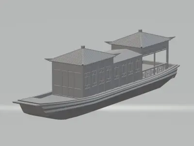 Chinese Ancient Ship 3D Model 3D print model