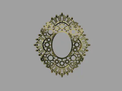 Luxury earrings brackets spirals 3D print model