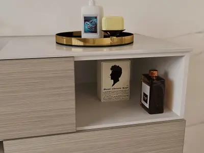 Bathroom furniture set 07 3D model