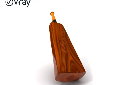 Wooden Cricket Bat D Model Pack Low-poly 3D model