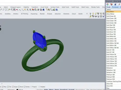 3D printable Ring from jewelry set 002 Free 3D print model