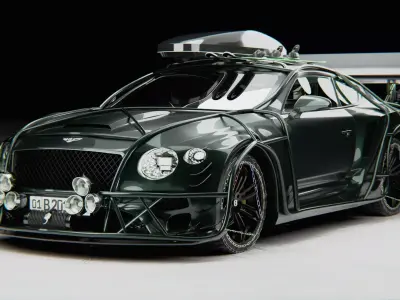 Bentley Continental Tuned low-poly 3D model Low-poly 3D model