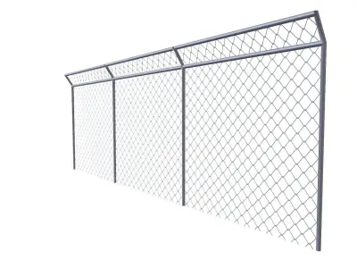 Wire Fence Free low-poly 3D model