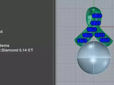 Elegant Pearl Ribbon Pendant Necklace 3D print model