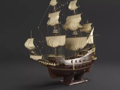 San Giovanni Battista ship Low-poly 3D model