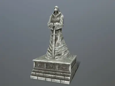 statue 4 lord of rings Low-poly 3D model