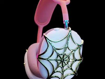 Golden Web Airpods Max Attachments 3D print model