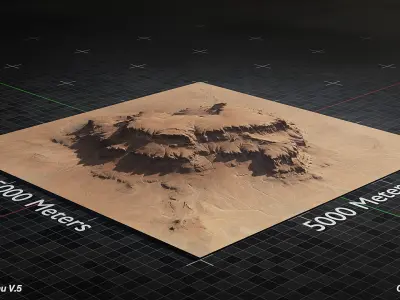 Desert Plateau Medium version 5 3D model