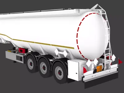 kassbohrer tanker Low-poly 3D model