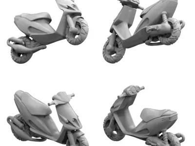 3D Printable Scooter Phantom f12 Malaguti 3D print model