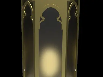 Gothic ceiling hung light fixture decorative light 3D model