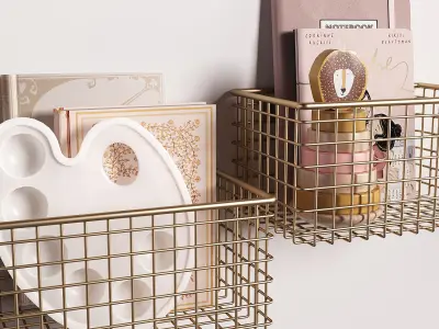 Ikea SKADIS Pegboard and Decoration for Teenagers and Kids 05 3D model