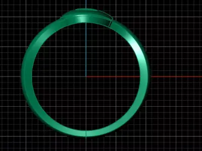 B alphabet baypass ring 3D print model