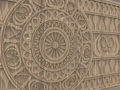 PATTERN BED HEADBOARD - BACK PLANE 3D print model