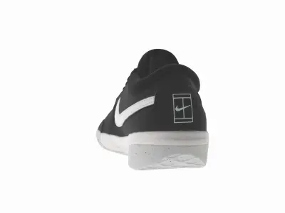Nike Court Lite Black Low-poly 3D model