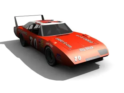 1970s Game Ready Dodge Daytona Low-poly 3D model
