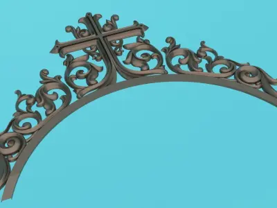 Arch with patterns 3d model MOLDING  ornaments  Low-poly 3D model