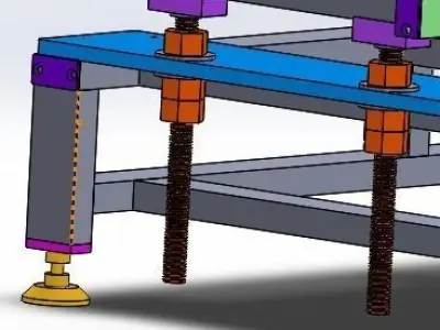 Height adjustable conveyor 3D model