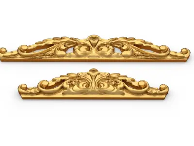 Classic carved decor ornament 361 3D model