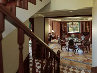 Luxury living room dining room interior scenes 02 3D model