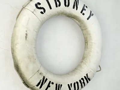 1919 Vintage Life Preserver Ring 3D model