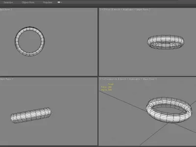 Cartoon angel halo - Head decoration Low-poly 3D model