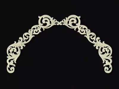 Central decor ornament for furniture 3D model 569