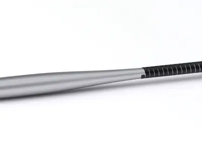 Baseball Bat Silver 3D model