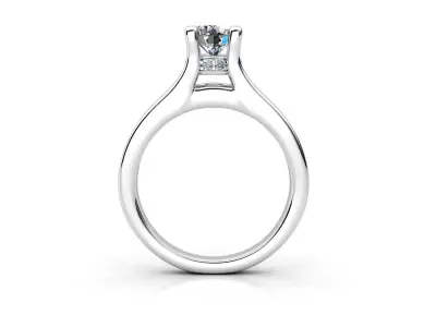 aj-012 diamond engagement ring gold and gold 3D print model
