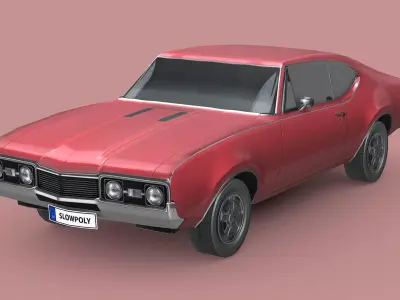 Oldsmobile Cutlass 442 1966 Low-poly 3D model