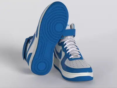  Nike Air Force 1 Mid 07 Military Blue DX3721-100 Low-poly 3D model