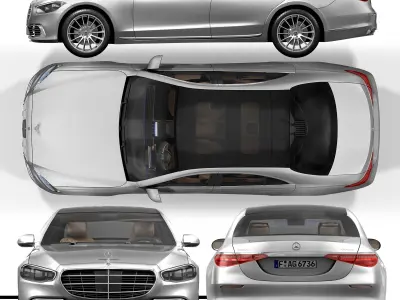 mercedes benz s400d 2021 3D model