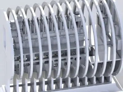 Submarine VIIC Engine Room 3D print model