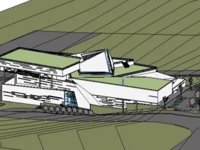 CULTURAL CENTER -compelete revit project -P4 3D model