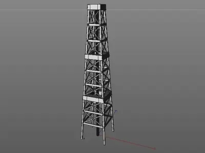oil derrick 3D model
