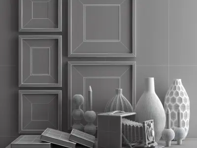 Decoration LaRedoute avec veille appareil photo 3D model