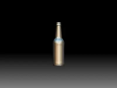 Bud Light Beer Bottle 3D Scan 3D model