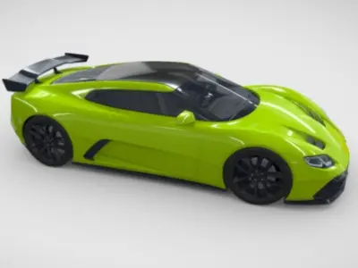 Realistic Racing Car 3D Model 3D model