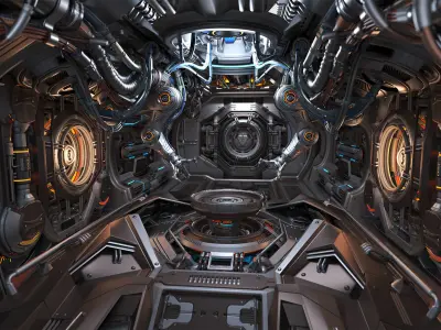 Sci - Fi Assembly Lab - Rigged 3D model