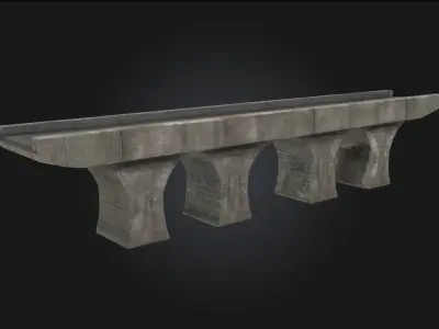 Elevated Stone Structure  Ancient Craftsmanship on a Grand  3D model