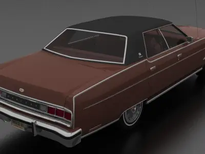 Marquis Brougham 4dr 1974 Low-poly 3D model