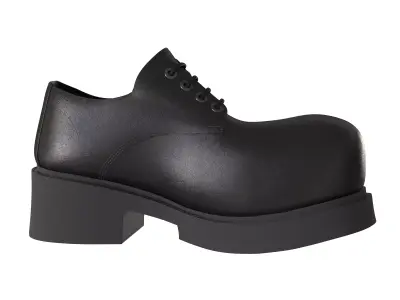 Balenciaga Derby leather shoes Clo3d 3D model