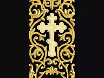 Central decor ornament for furniture 3D model 277