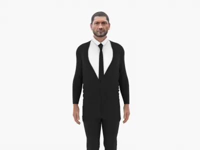 Dave Bautista Low-poly 3D model