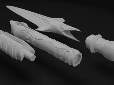 Broken Spear of Leonidas level 6 3D print model